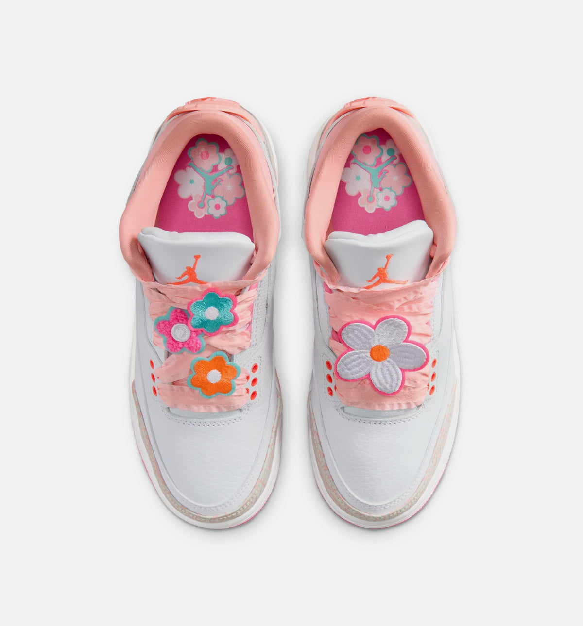 Air Jordan 3 Retro Spring Flowers Grade School Lifestyle Shoe – Pearl Pink/Pink Bloom/Pink Glow/Hyper Orange