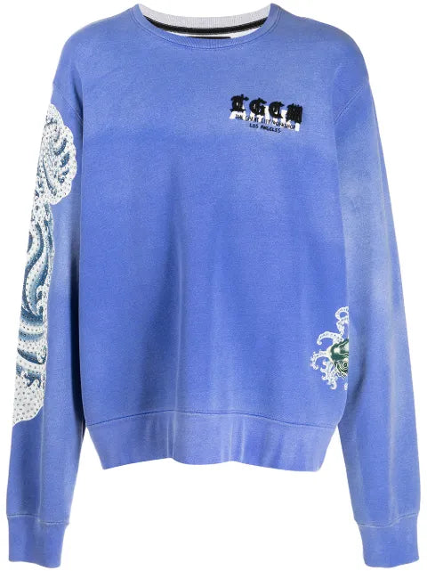 AMIRI embellished koi-print sweatshirt