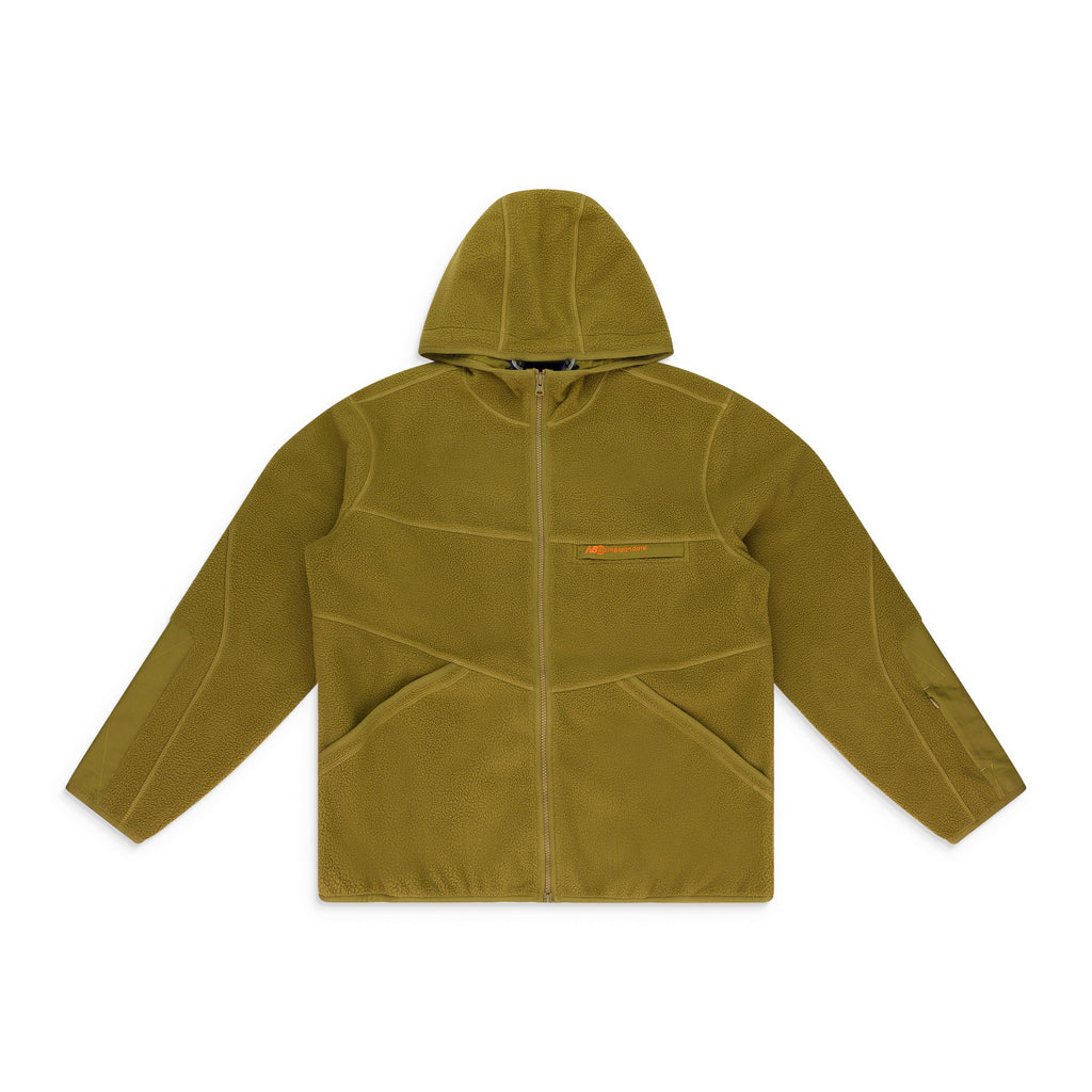 BROWN NEW BALANCE FULL-ZIP FLEECE HOODIE