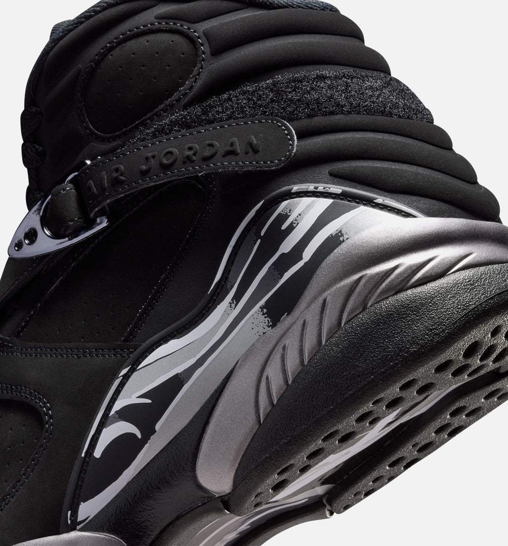 Air Jordan 8 Retro Chrome Black and Light Graphite Men's Lifestyle Shoe – Black/White/Light Graphite