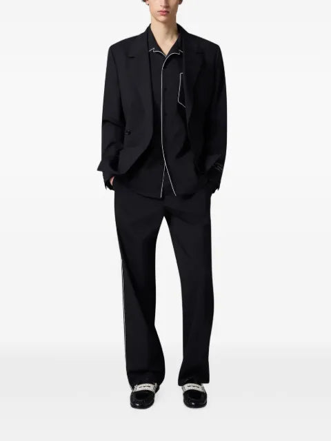 MSGM logo-patch double-breasted jacket