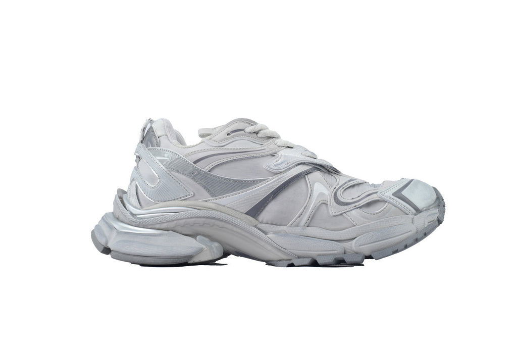 Balenciaga Runner 2.0 Sneaker Worn-Out White Silver 779066 W3RXP 9110
