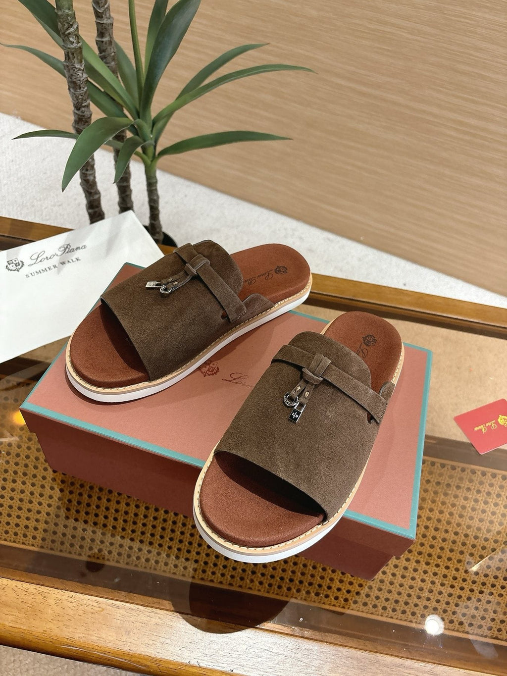 Loro Piana Men's Cross-Strap Mule Sandals