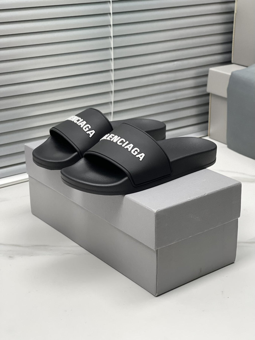 Balenciaga Logo Slide Sandals