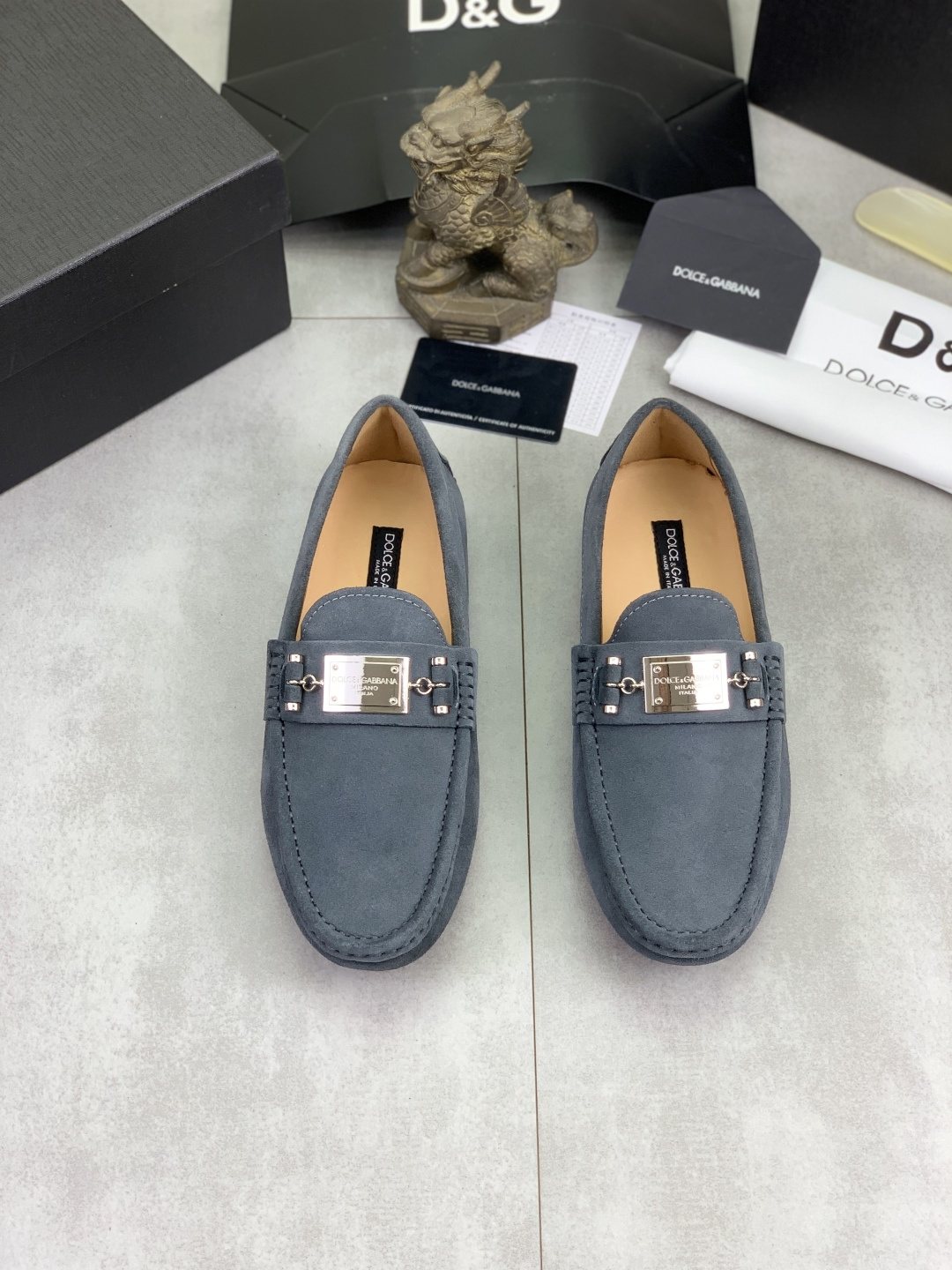 Dolce & Gabbana Metal-Detail Driving Loafers