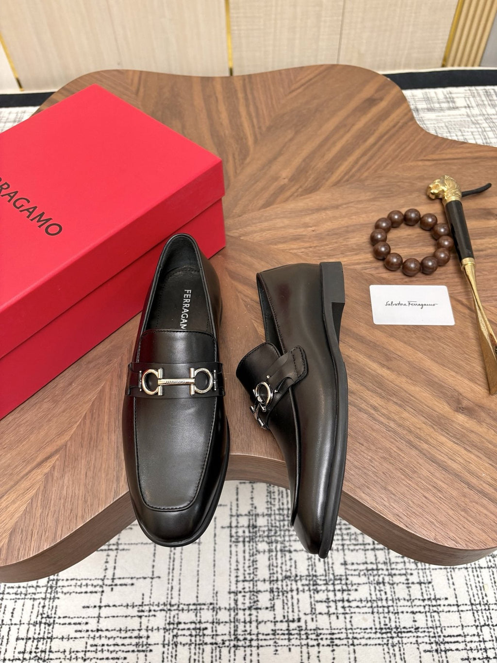 Ferragamo Men's Metal Bit Loafers - Leather Lining