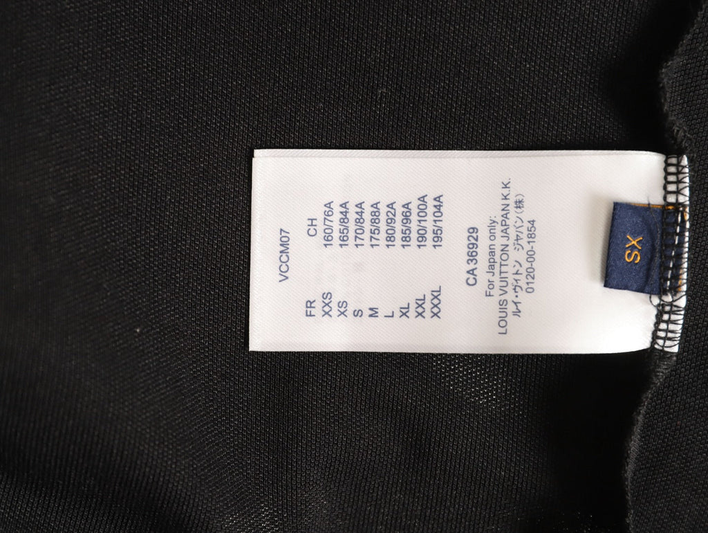 Louis Vuitton 25SS Letter-Detail Short-Sleeve Polo - Black