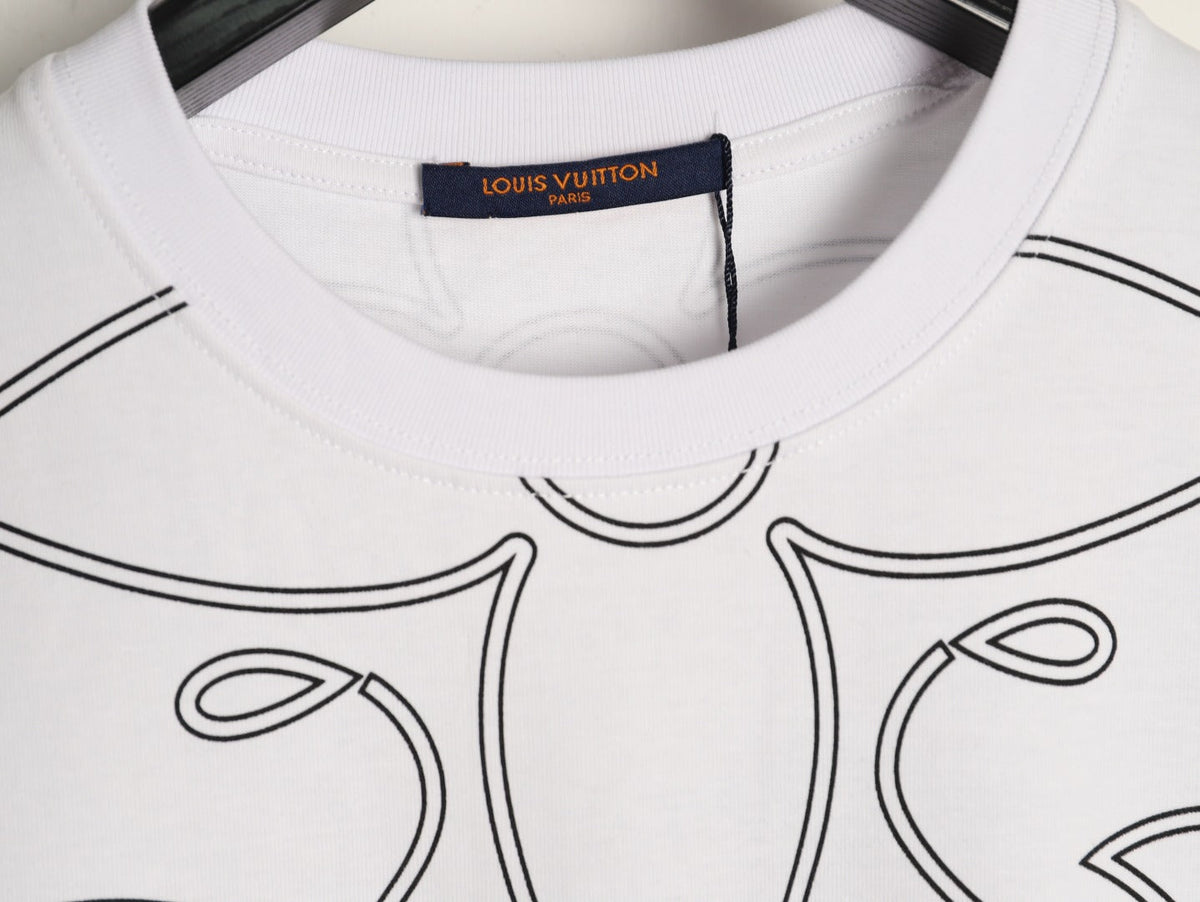 Louis Vuitton Monogram Outline Graphic T-Shirt - White